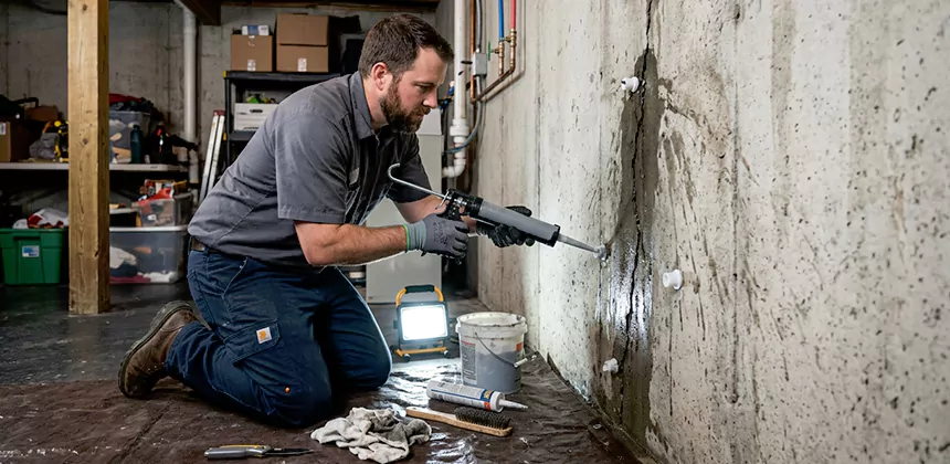Basement Leak Repair From Inside in Richardson